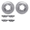 Dynamic Friction Co 7302-47026, Rotors-Drilled and Slotted-Silver with 3000 Series Ceramic Brake Pads, Zinc Coated 7302-47026